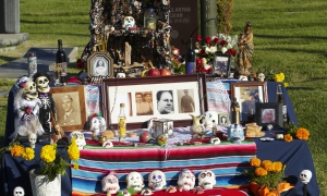Alters at the Dios de Los Muertos, Day of the Dead, Hollywood Forever Cemetery