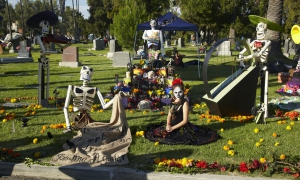 Alters at the Dios de Los Muertos, Day of the Dead, Hollywood Forever Cemetery