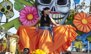 Las Cafeteras performs at Dios de Los Muertos, Day of the Dead, Hollywood Forever