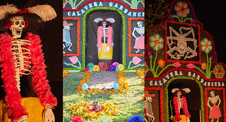 dia de los muertos altar steps